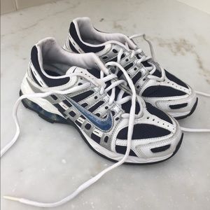 Trendy White And Blue Nike Sneakers